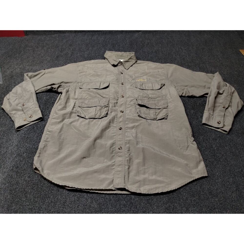 Vintage SafTBak Ducks Unlimited Shirt Men 2XL XXL Green Button Up Pockets